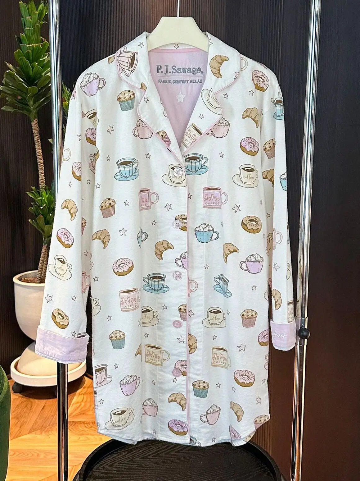 Increasingly Soft PJS Cotton Flannel Casual Loose Home Clothes Mid-Length Sleep Dress Women's Wearable Nightgown Comfortable ...