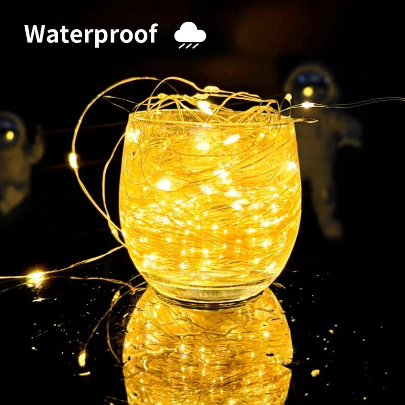 Solar String Lights for Outside LED Solar Fairy Lights 8 Modes Balcony Lights for Tree Patio Christmas Party Wedding Decor