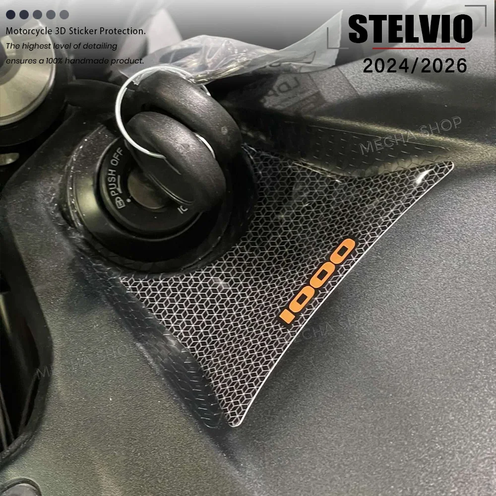 

Motorcycle Ignition Area Protective 3D Resin Sticker For Moto Guzzi Stelvio 2024-2026 Accessories