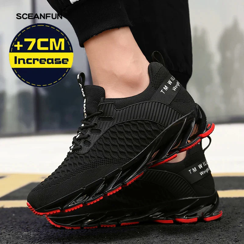 Men sneakers casual heightening shoes 8cm height increase shoes for men summer designer elevator shoes 7cm insole taller