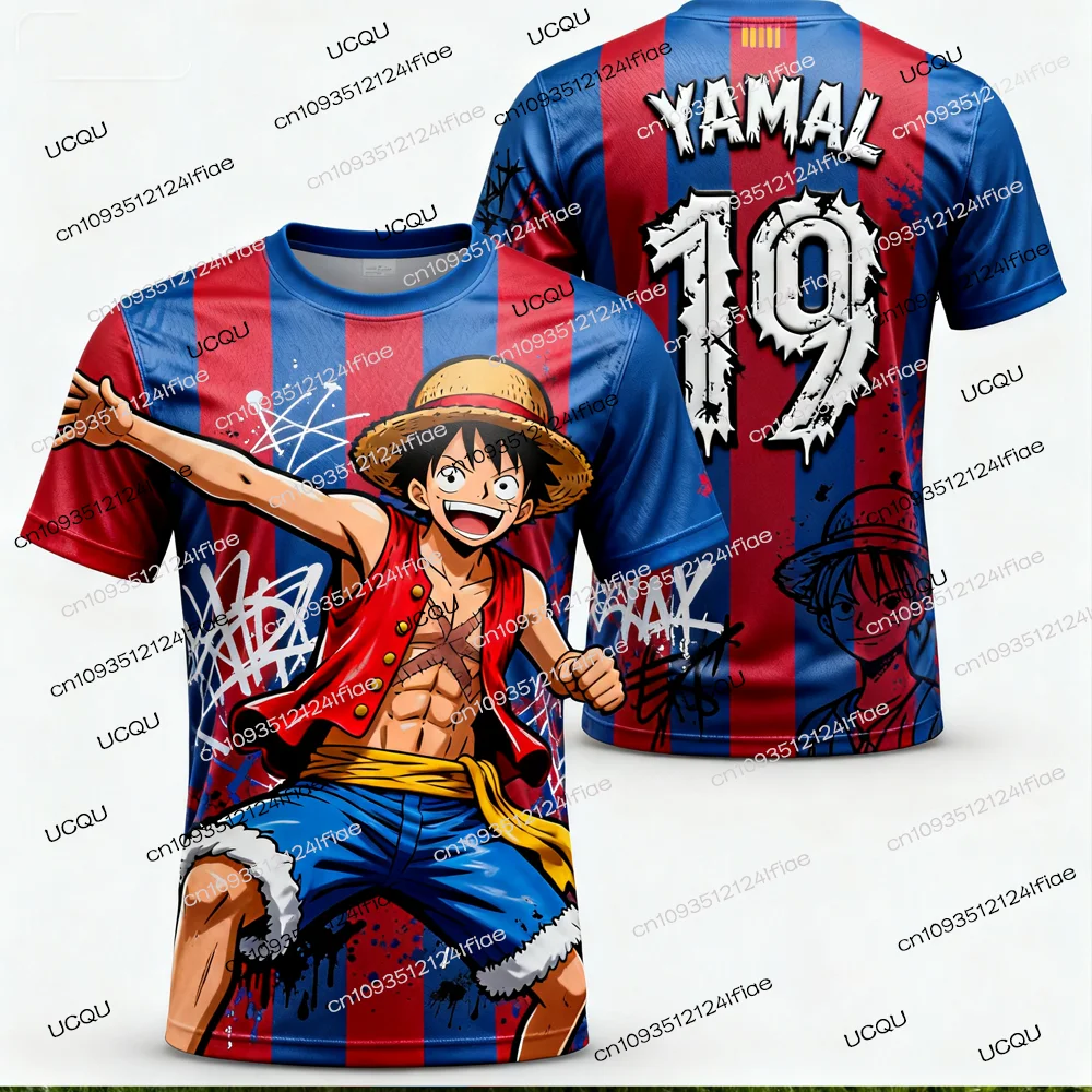 2025 جديد قطعة واحدة لوفي طبعة خاصة لكرة القدم جيرسي تي شيرت اسبانيا No.19 يامال لكرة القدم جيرسي التي شيرت مروحة خاصة جيرسي كيت