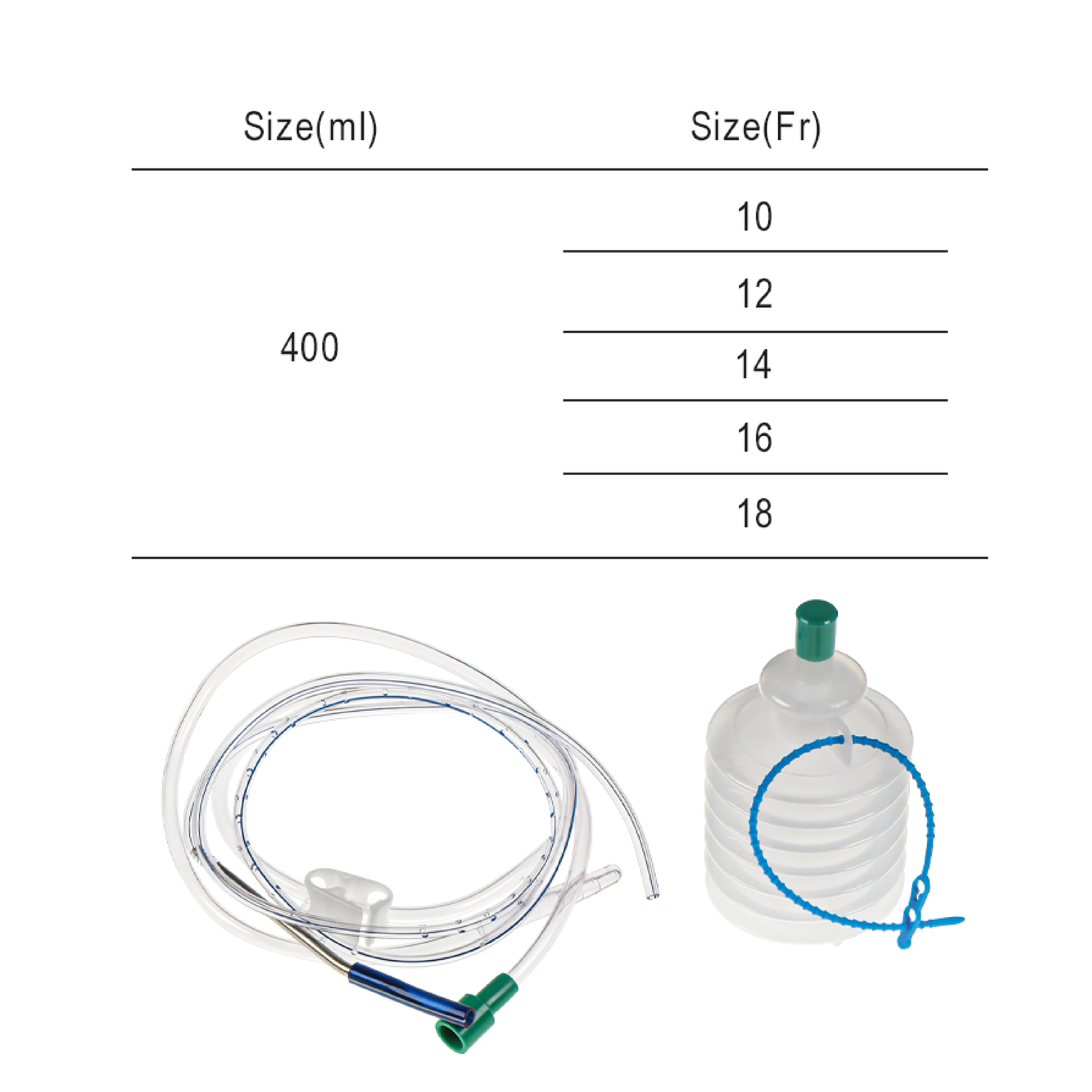 Califed Closed Wound Drainage System Hollow PE High Vacuum Wound Drains Medical Accessories