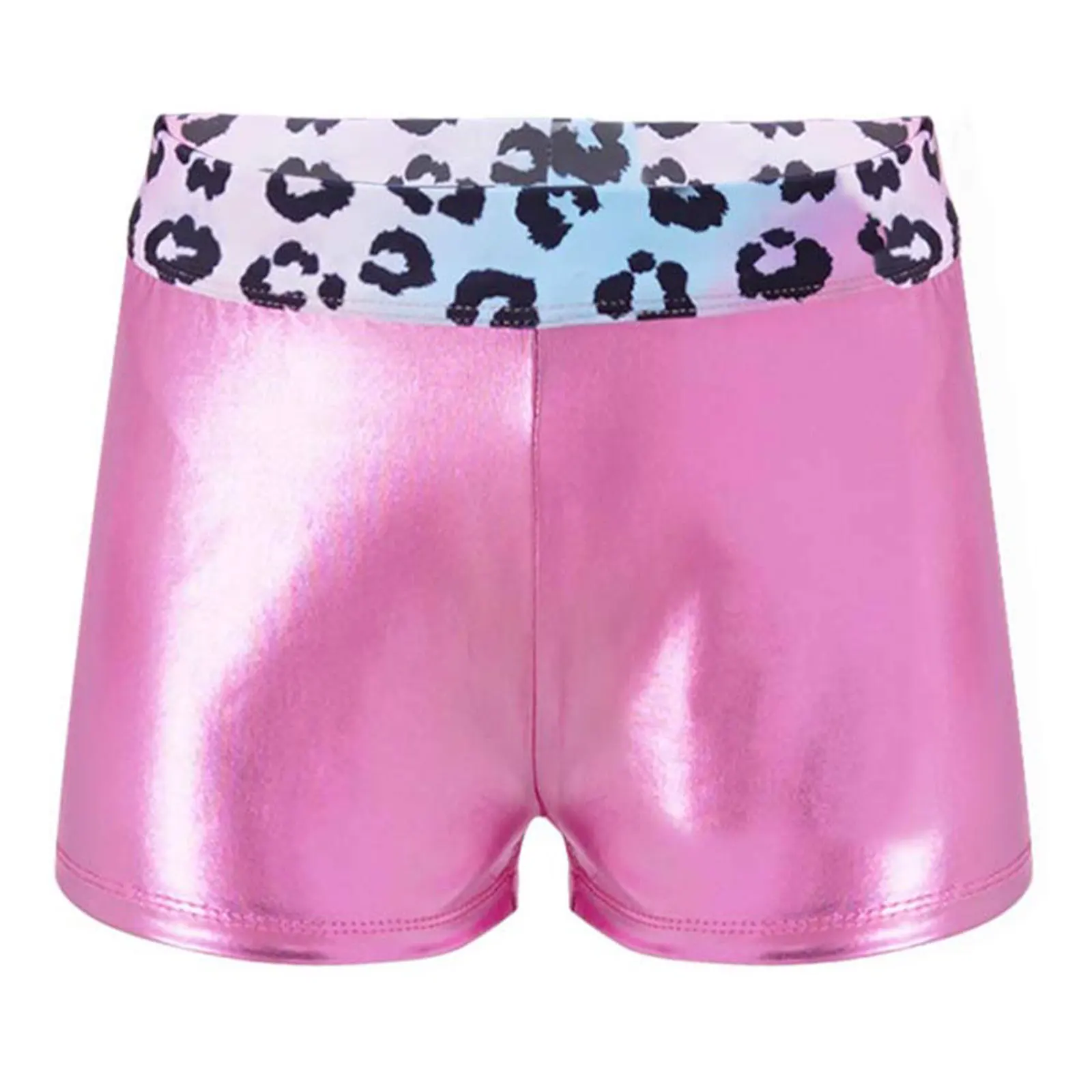 Conjunto de shorts e bodysuit estampado oco sem mangas, collant ballet para meninas, dança ginástica esportiva