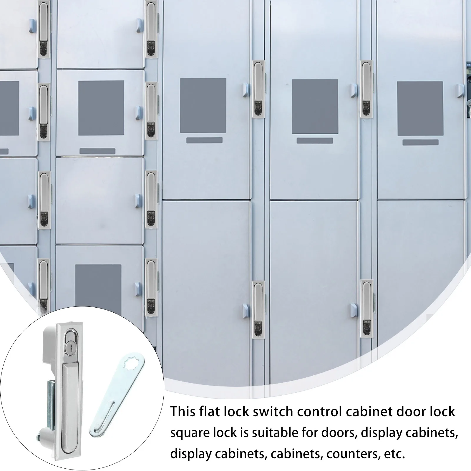

1 pc Durable Cabinet Lightweight Creative Furniture Latch Practical Showcase Door Lock Durable Plane Lock Easy Install Safe