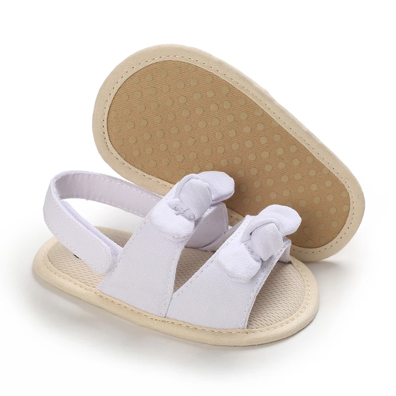 Sandales à nœud ouvert pour bébés filles, chaussures de marche légères et respirantes à la mode pour l'été