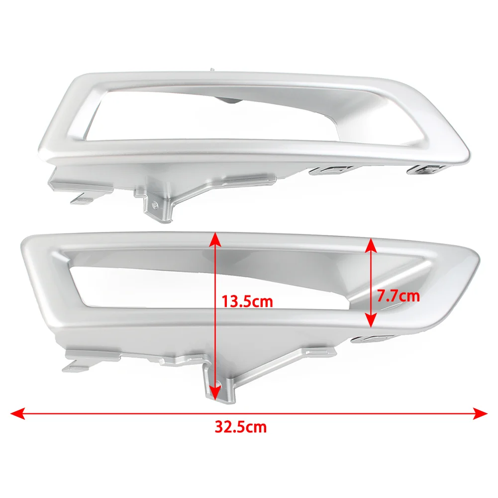 Silver Car Front Bumper Fog Light Cover Trim Decoration Left/Right 1Pcs For Land Rover Discovery Sport 2015 2016 2017 2018