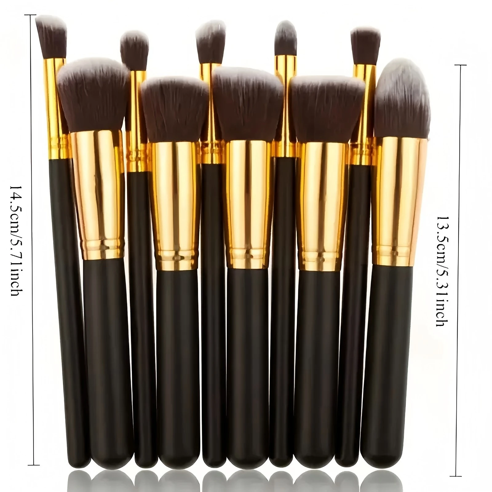 PREMIUM 10-teiliges KABUKI-Pinsel-Set. Erleben Sie eine Make-up-Anwendung in Salonqualität mit dieser kompletten Pinselsammlung und verfügt über