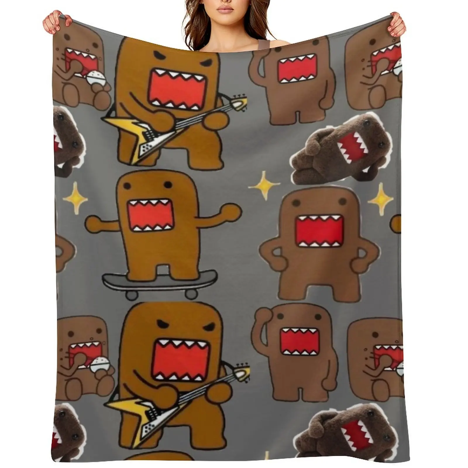 

domo kundomo kundomo kundomo kun Throw Blanket Stuffeds Custom Nap Luxury Designer Blankets