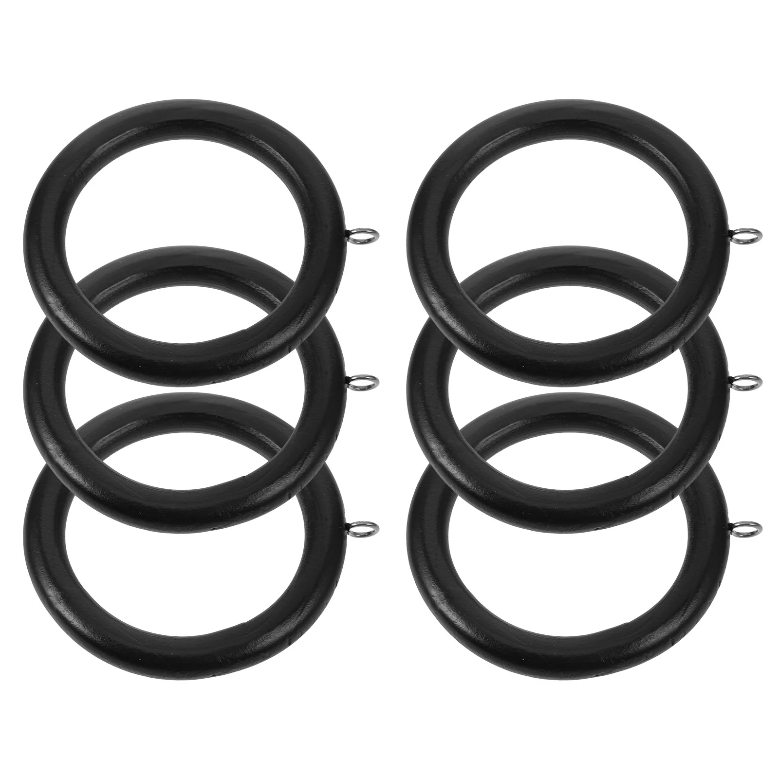 

6Pcs Wooden Curtain Rings Drapery Rod Rings Smooth Round Clips for Easy Glide Natural Rustic Home Decor Replacement Hanging