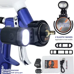 Upgrade Universal Spray Gun Light With 2 Straps Airbrush Paint Fill Light Adjustable Lighting Power Painting Tool Accessories