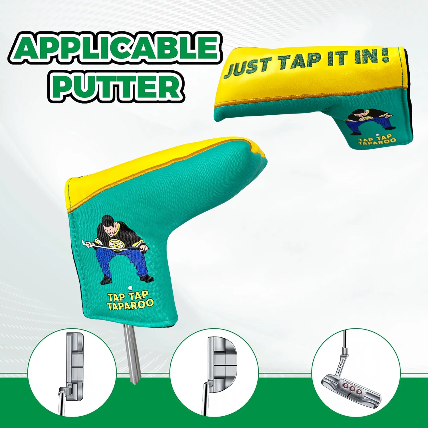 Happy Gilomre Golf Putter Cover - Premium Blade Putter Headcover with Soft Lining - Protective Golf Clubs Accessory for Men - view 4