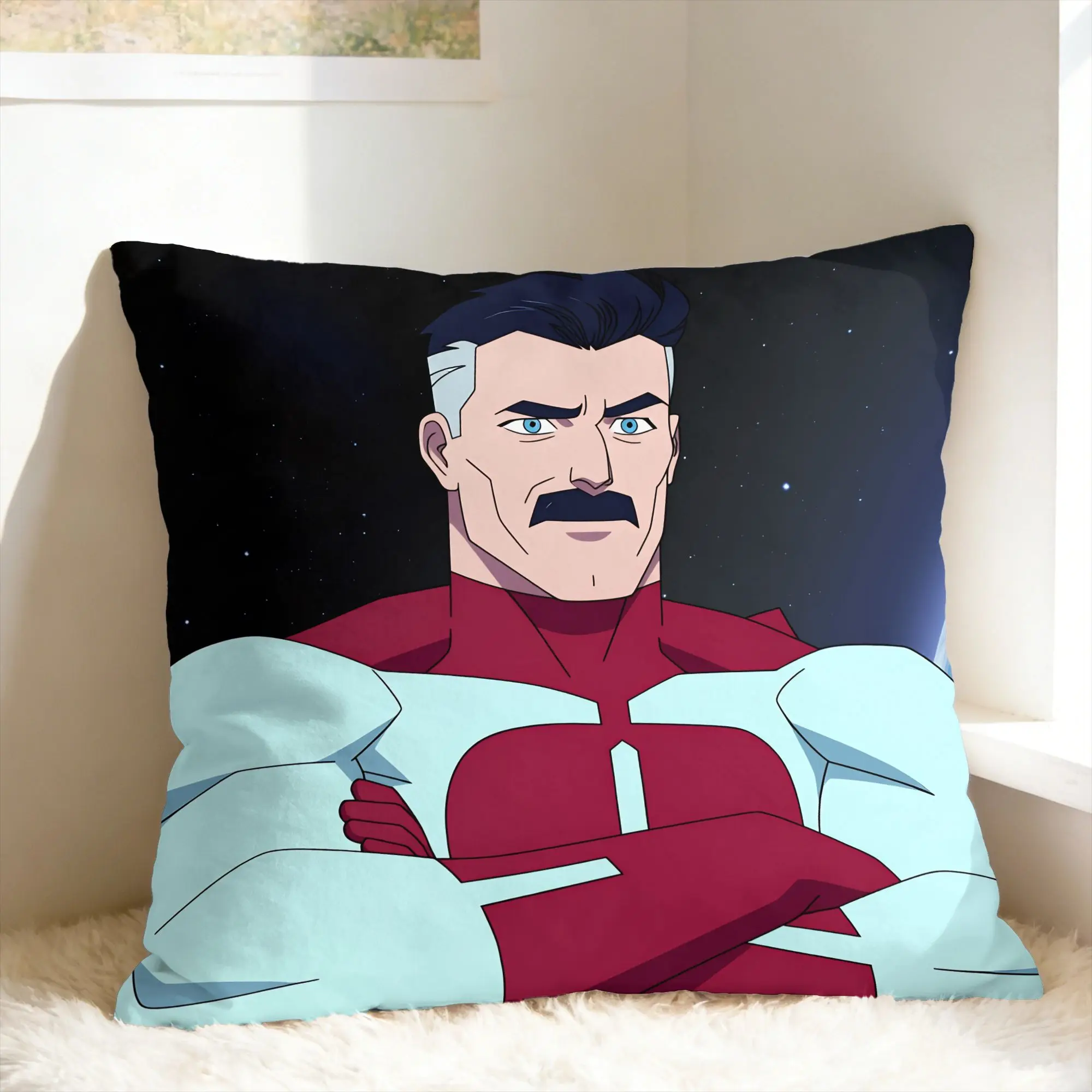 Comic I-Invincible Hero Omni Man Pillowcases  Funny Pillow Case For Sofa Home Decor Print Pillow Cover