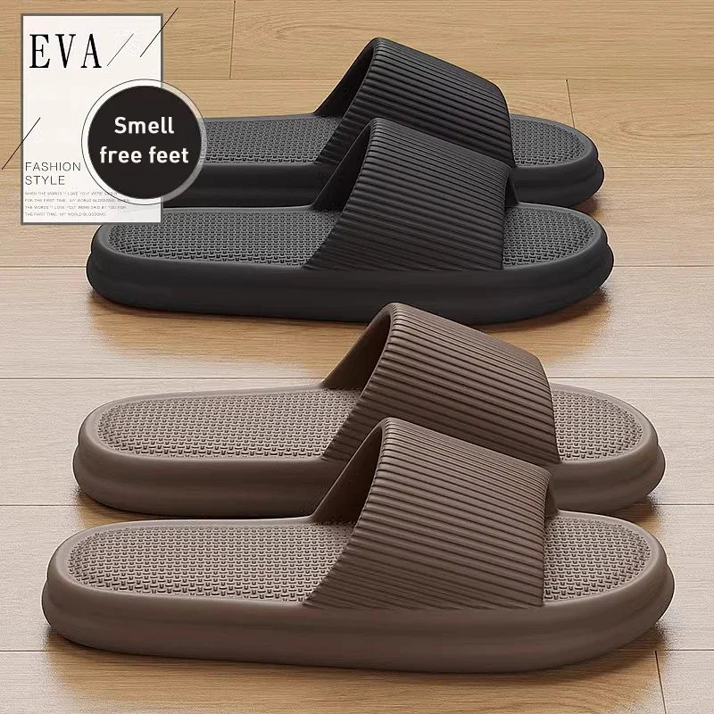 Zapatillas de casa de verano de color liso para mujer y hombre, sandalias de baño antideslizantes de EVA, sandalias ligeras y concisas para mujer, zapatos para parejas