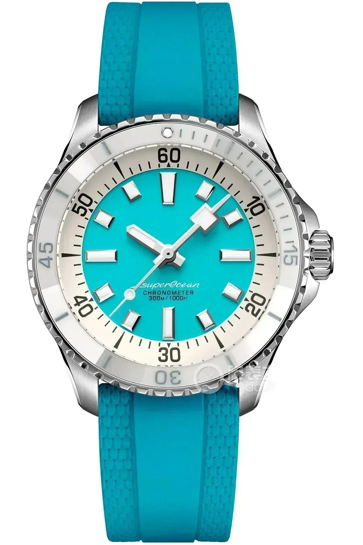Automatic Mechanical Sports Men's Watch Stainless Steel Rotating Bezel Super Ocean World Time Watch
