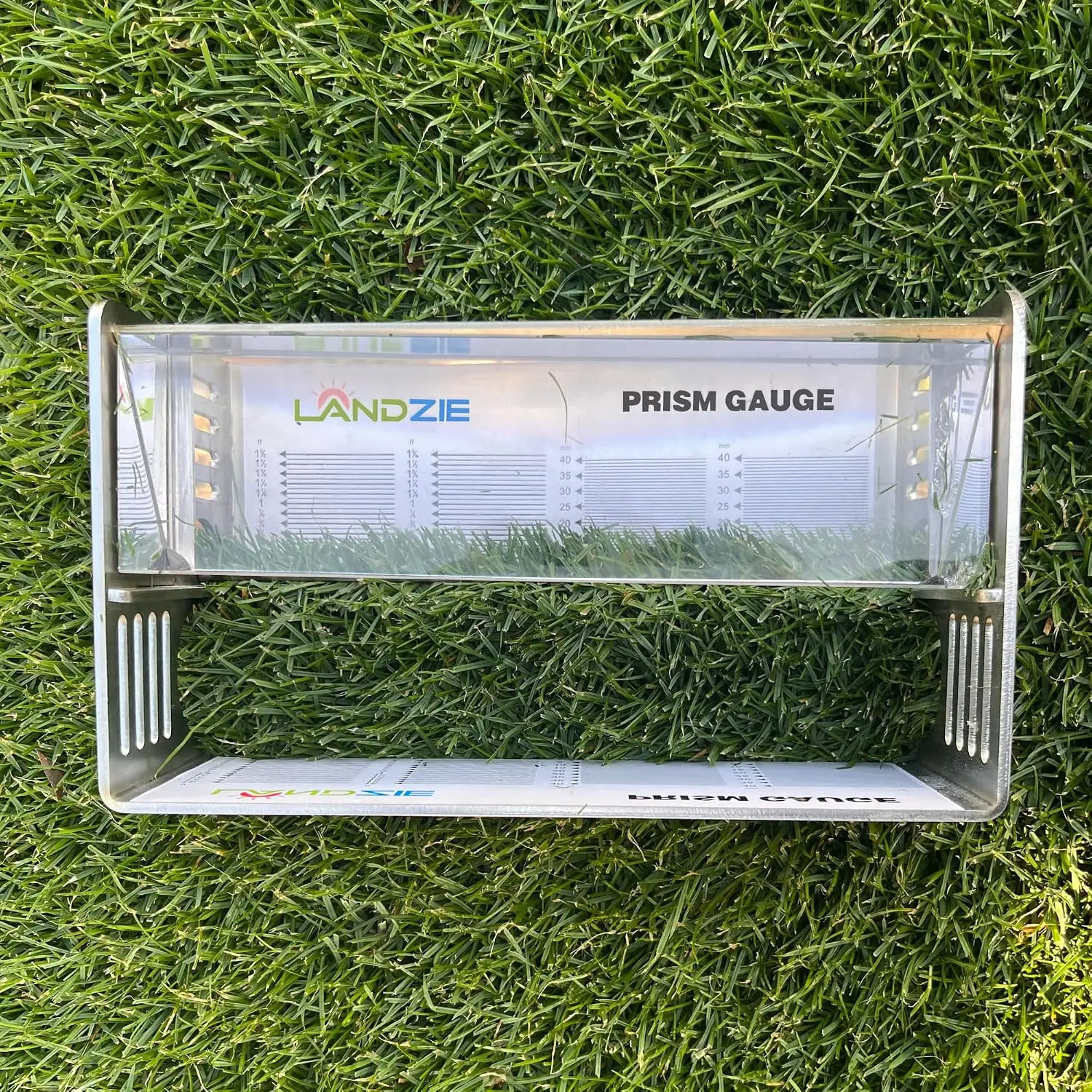 Prism Grass Height Gauge - Easily Measure the Length of Lawn up to 1 5/8in or 40mm - Height of Cut Grass Gauge with Protective C