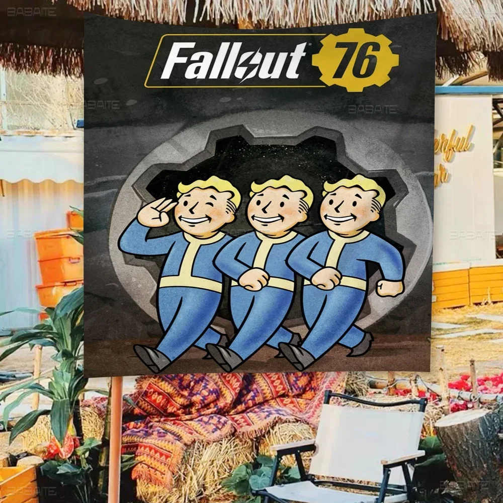 Fallout 3 4 Game Creative Pattern Hanging Flag Polyester Printed Banner Hand Pulled Flag