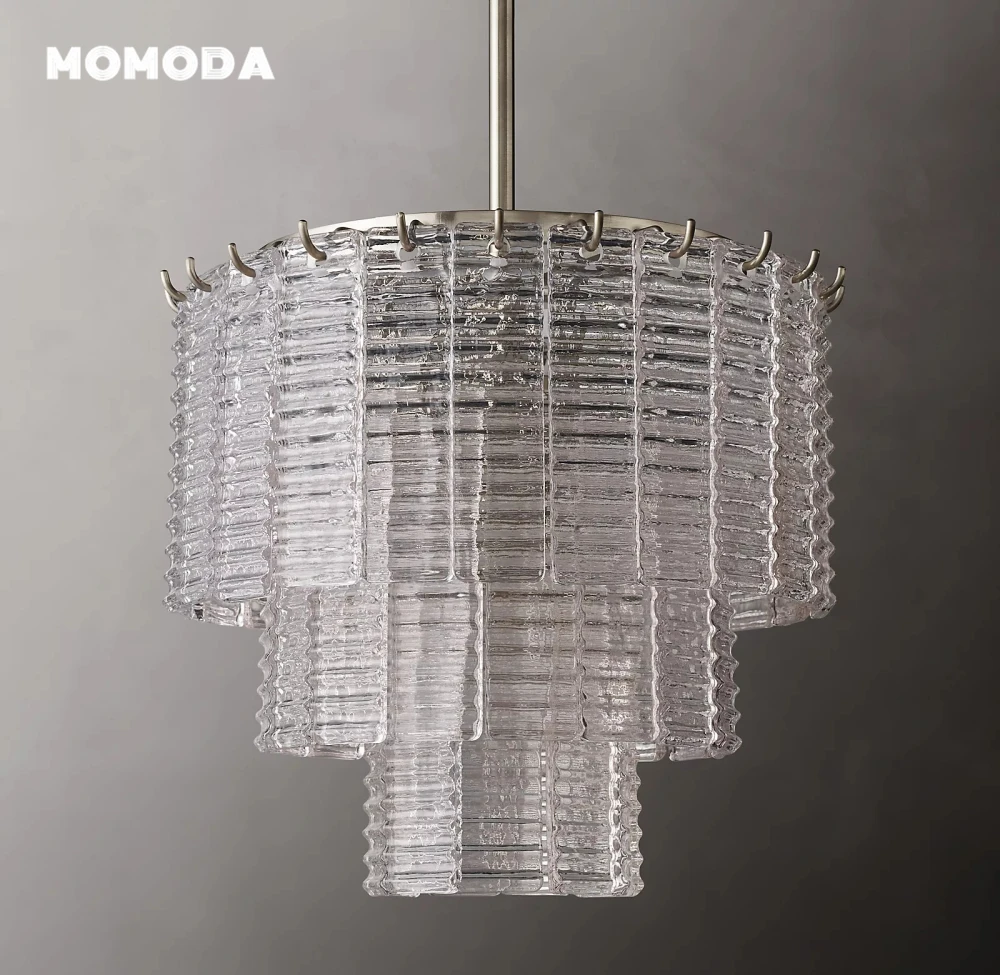 Modern Round Chandeliers LED Sirene Clear Smoke Glass Pendant Lights Fixture Bedroom Dining Room Kitchen Island Hanging Lamps