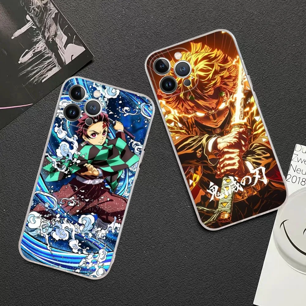 

Japanese Anime D-Demon S-Slayer Phone Case For IPhone 16 15 14 13 12 Mini 11 Pro XS Max X XR SE 6 7 8 Plus Soft Silicone Cover