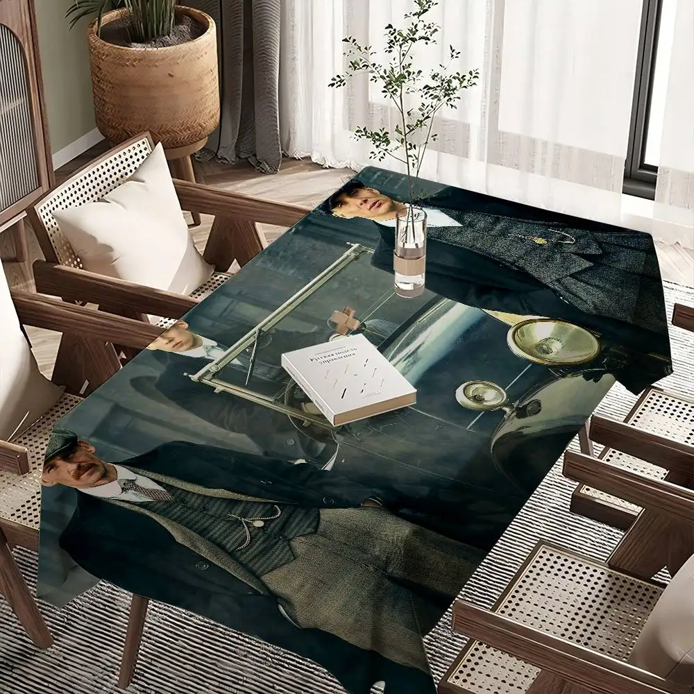 Movie P-Peaky B-Blinders Rectangle Tablecloth Table Decor Reusable Waterproof Kitchen Dining Table Cloth Holiday Decoration