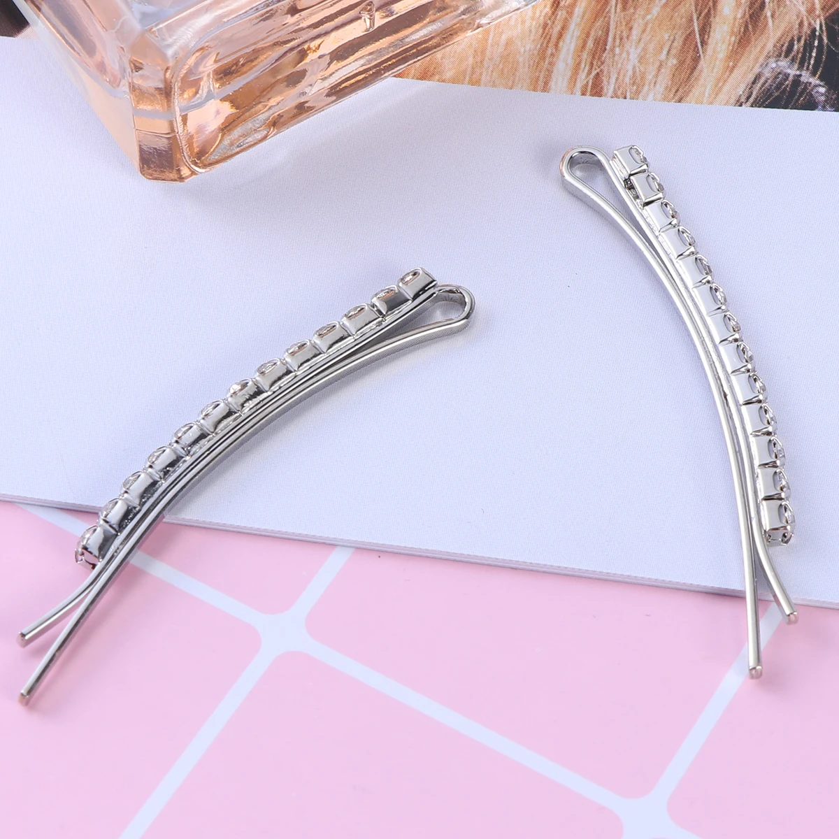 

12 Pcs Rhinestone Hair Clip Barrette Clips for Barrettes Women Temperament