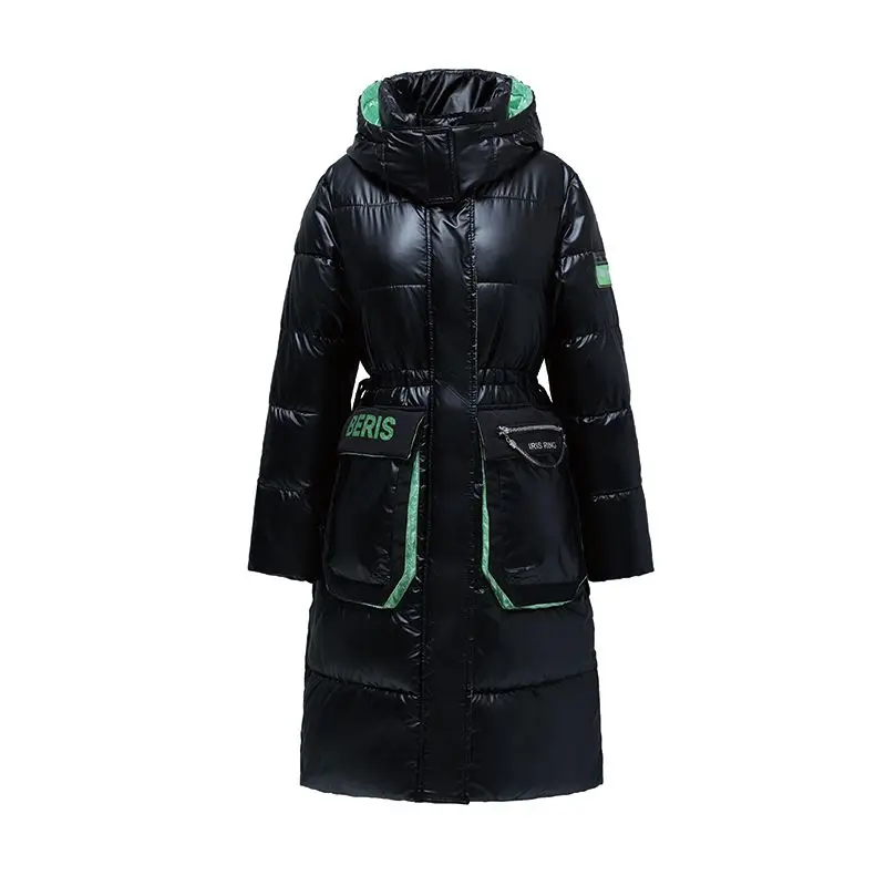 Inverno moda nuove donne piumino di cotone giacca sciolto pendolarismo Casual antivento con cappuccio Splicing Color Blocking parka caldi