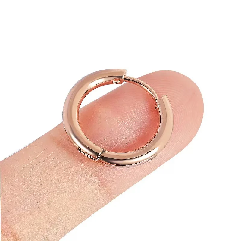 1 Paar 8-20mm Trendige Kleine Creolen für Damen/Herren Zierliche Runde Edelstahl-Ohrclips Piercing-Schmuck – Detail 2