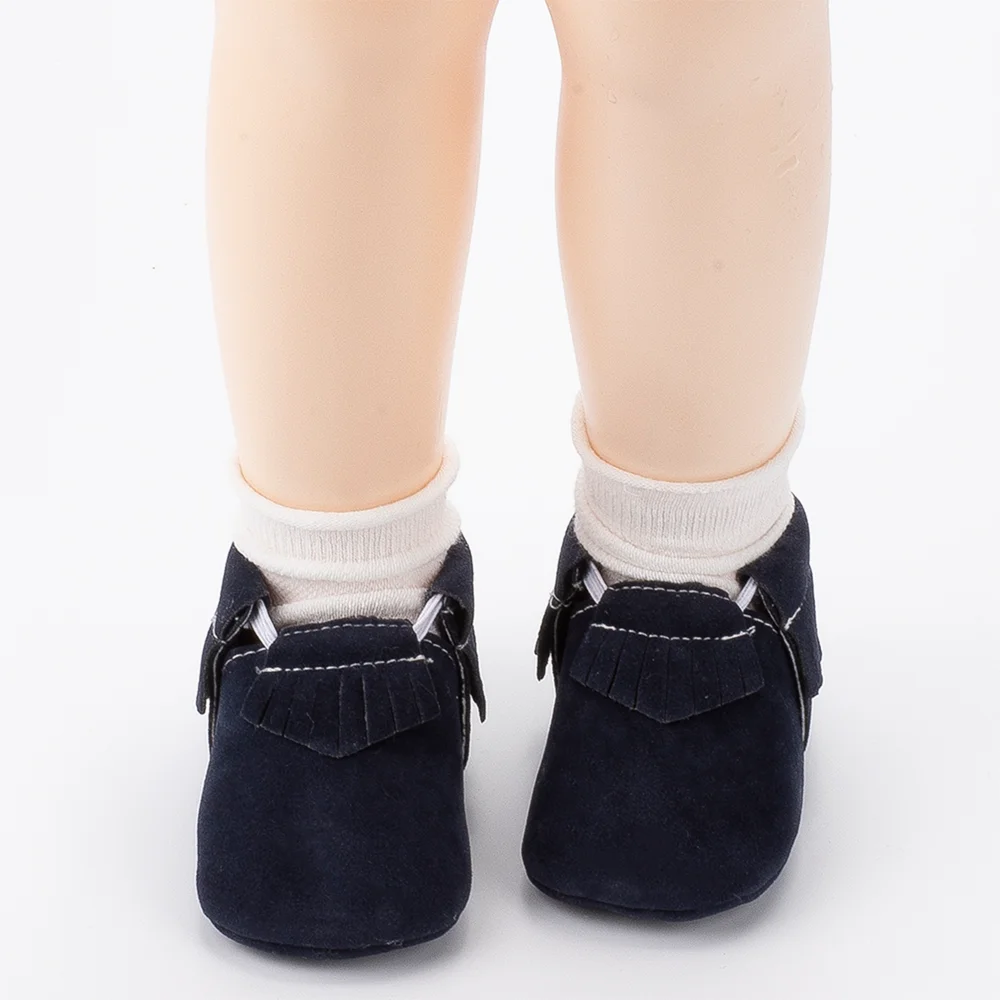 Vintage Quaste Neugeborenen Freizeit schuhe Baby Wanderschuhe Anti-Rutsch-weiche Jungen und Mädchen Schuhe einfarbig ungebundene Slip-On-Schuhe