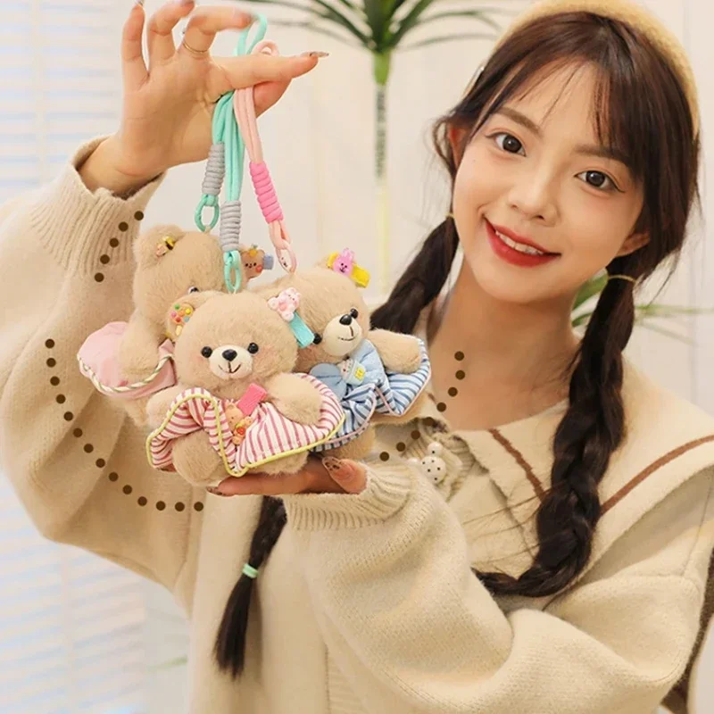 Gorąca Wyprzedaż 13cm Słodki Uroczy Pluszowy Miś Breloczek Królik Modna Biżuteria Brelok Zawieszka do Torebki Prezent Urodzinowy Dekoracja Torebki