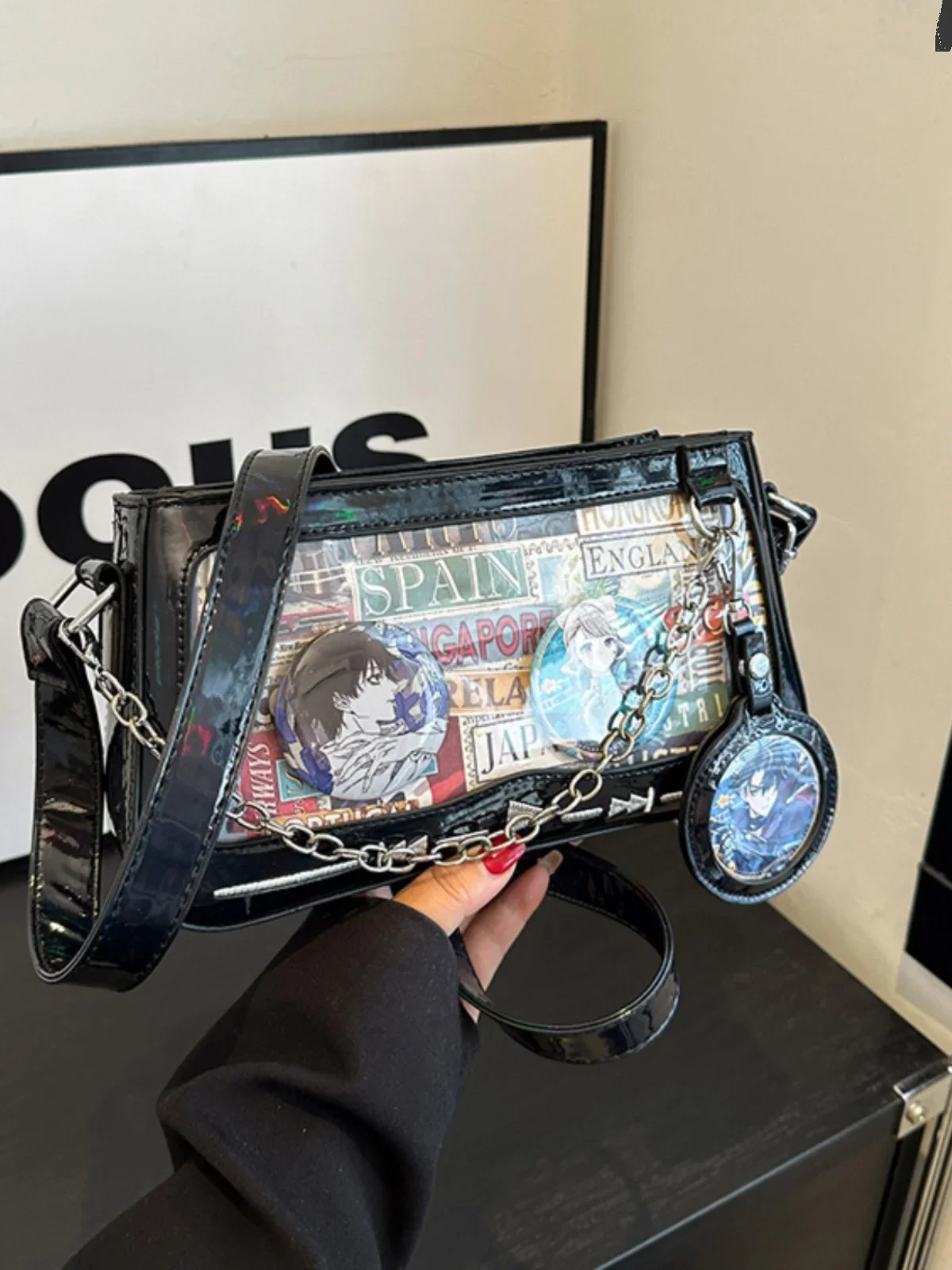 Cute Students Transparent Versatile Fashionable Itabag Kawaii Crossbody Bags Summer Japanese Lolita Shoulder Bag