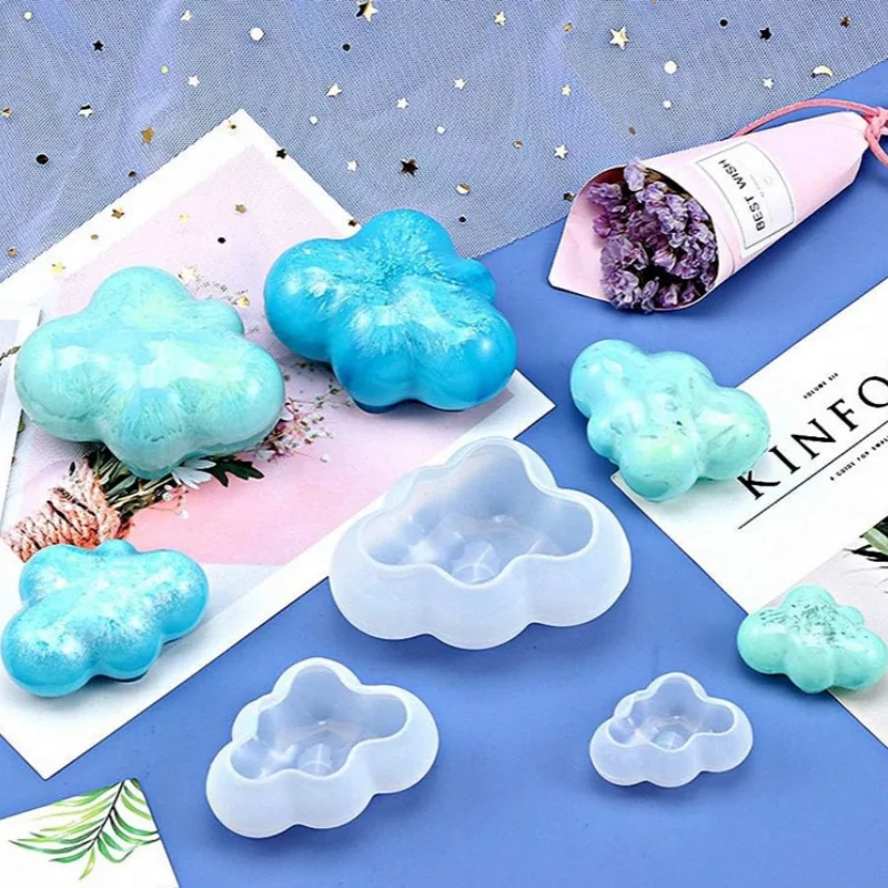 Wolkenförmige Silikonform, niedlicher umdrehender Zucker, Backen, Kuchendekoration, DIY-Harz, Tropfbonbons, Herstellung