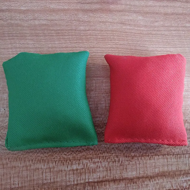 Sacos de areia para esportes e atividades ao ar livre, conjunto de sacos de areia para brinquedos infantis de 8 - vermelho + verde