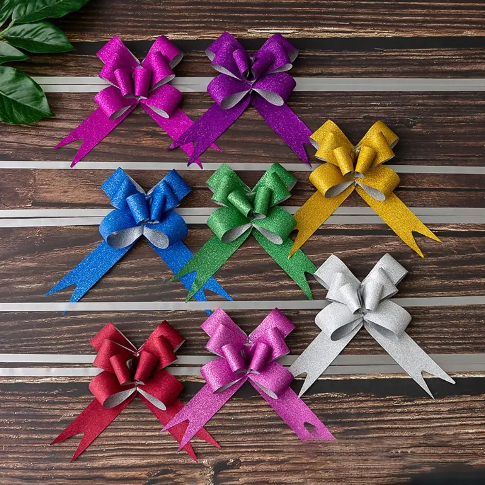 10Pcs Bowknots Ribbons For Gift Wrappers Wedding Birthday Party Pull Bow Knot Ribbon Christmas Gift Wrapping Ribbons Decoration