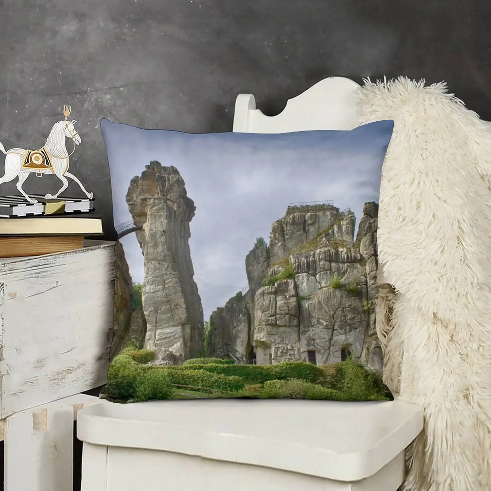

Externsteine In Teutoburg Forest, Germany Throw Pillow Christmas Pillows pillow pillowcase pillow