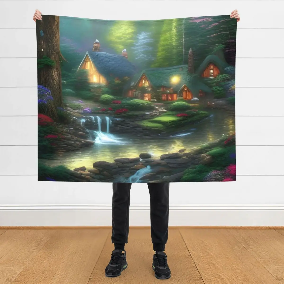 

Cozy Cottage country house Throw Blanket Bed covers Thin Picnic Hairys Blankets