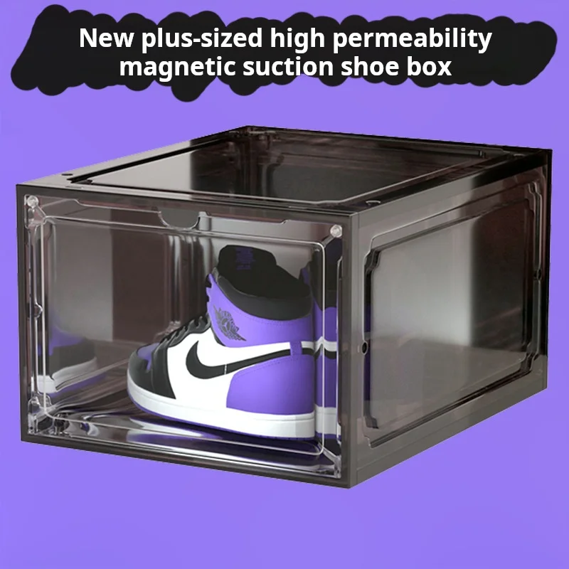 Acrylic shoe box transparent plastic display high-top shoe wall assembly shoe cabinet hard plastic storage shoe box furniture su