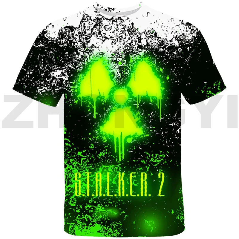 3D Trendy Game Stalker 2 Heart of Gun T Shirt Oversized Tshirt Kids Short Sleeve S.T.A.L.K.E.R. 2 Tops Tee Streetwear T-shirt