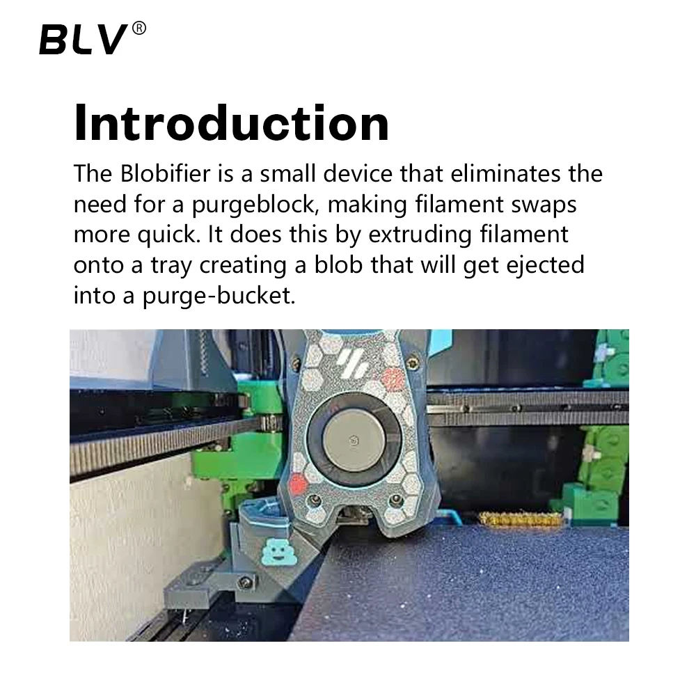 BLV ERCF V2 Blobifier Full Kit V1.4 Voron2.4 Servo Blob Purge Bucket 3D Printer Parts For Rabbit 2.0 Enraged Rabbit