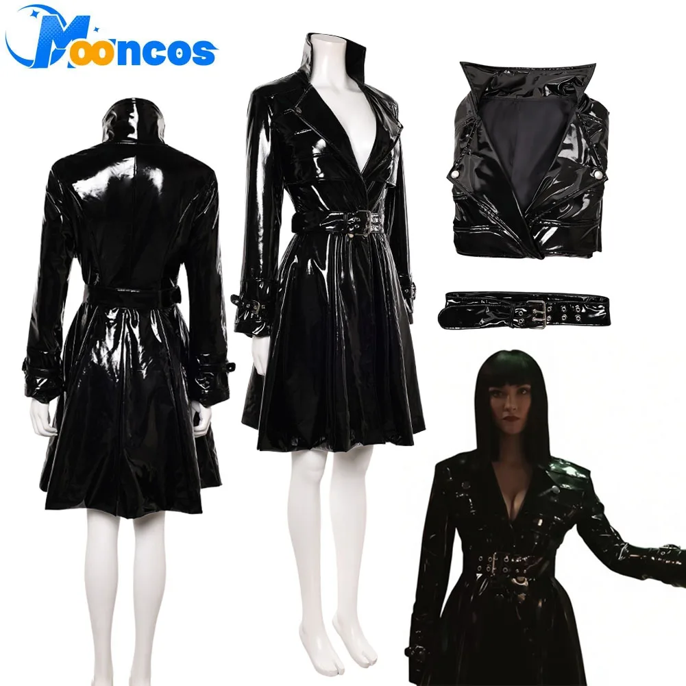 

Nico Robin Cosplay Costume Black Dress Belt 2026 Movie Roleplay Trench Coat Skirt for Female Disfraz Halloween Carnival Suit