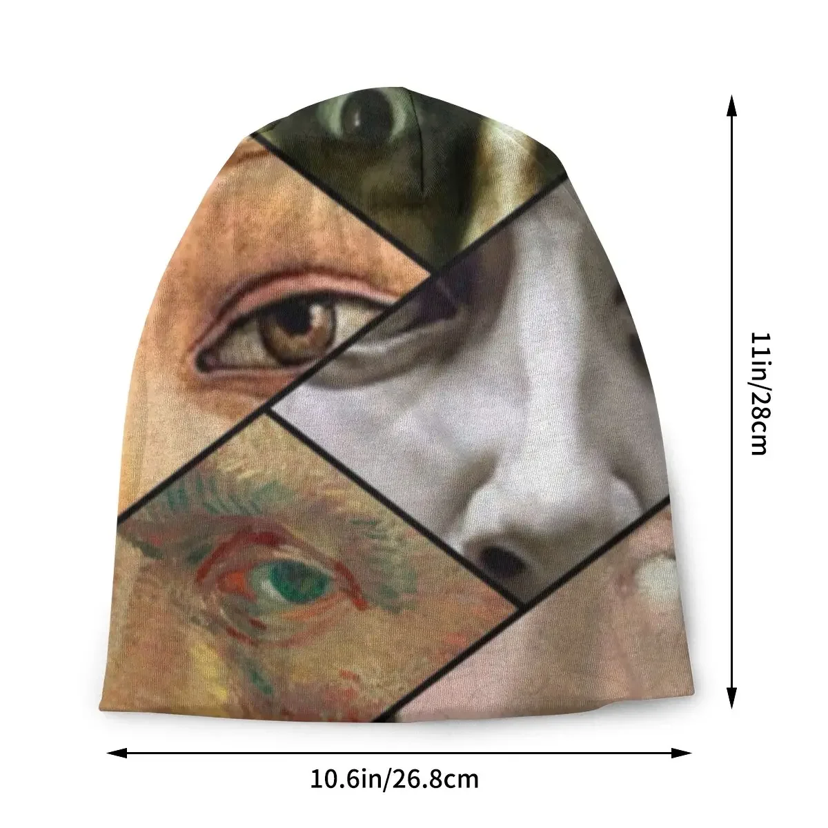 Michelangelo Mona Lisa Bonnet Hat Knit Hat Autumn Winter Street Skullies Beanies Hats Men's Women's Adult Warm Head Wrap Caps