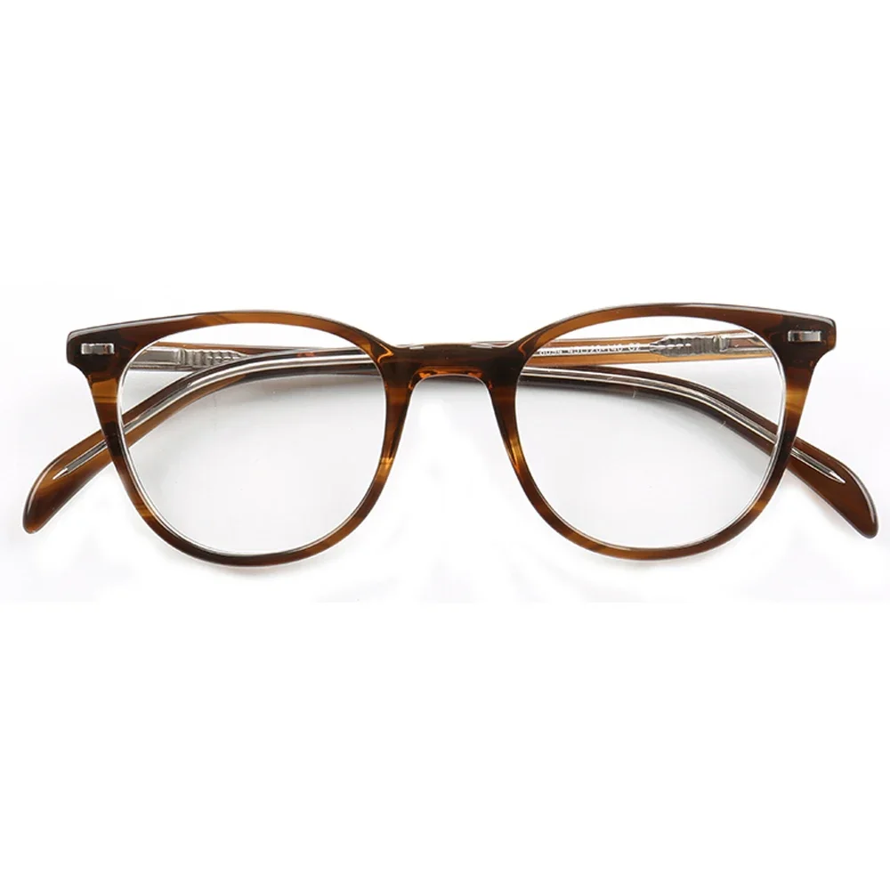 Women Round Fashion Glasses Frames Men Tortoise Optical Eyeglass Frames Acetate Vintage Popular Black Brown Prescription Eyewear