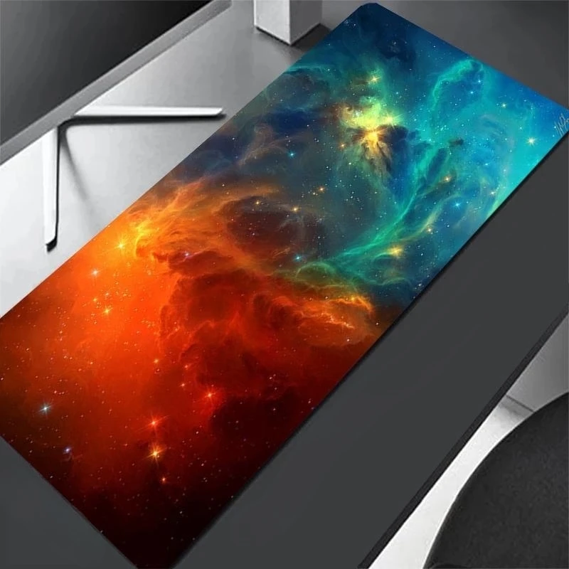 Space Mouse Pads Soft Gaming Mouse Pads Galaxy Large Mouse Pad Silky Gamer Rubber Mat Company Desk Pad Design for PC Laptop Mats