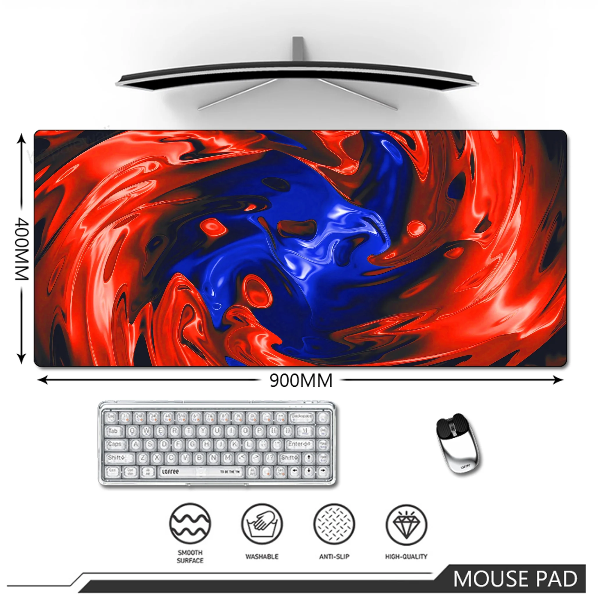 Rubber Mouse Pad Computer PC Gamer Strata Liquid Desk Mat Stitched Edge Large Office Gaming Mousepad Accessories XXL New Designs