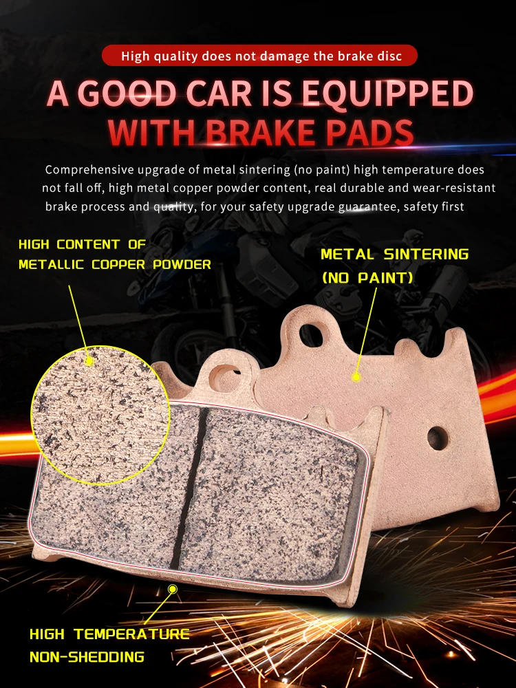 Mrrangt Motorcycle Metal sintering brake pad fit for SUZUKI GSR400 GSR600 GSR 400 600 BK 2006-2012 2007 2008 2009 2010 2011