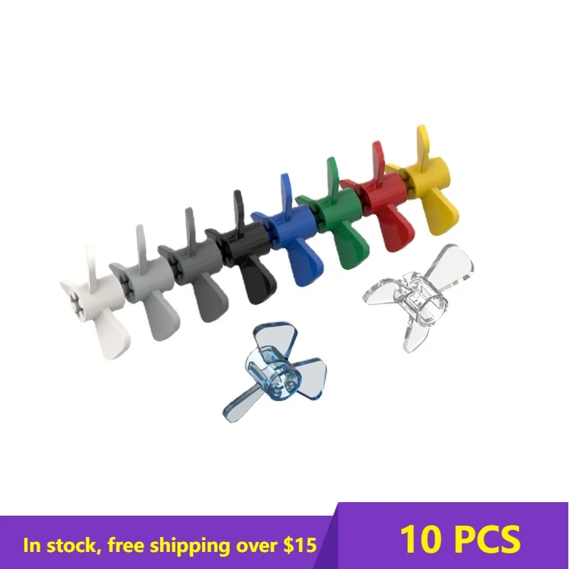 10PCS Assembles Particles 6041 2.9 x 3.2 x 1.2 Propeller Bricks Building Blocks DIY Replaceable Parts Toys For Children Gifts