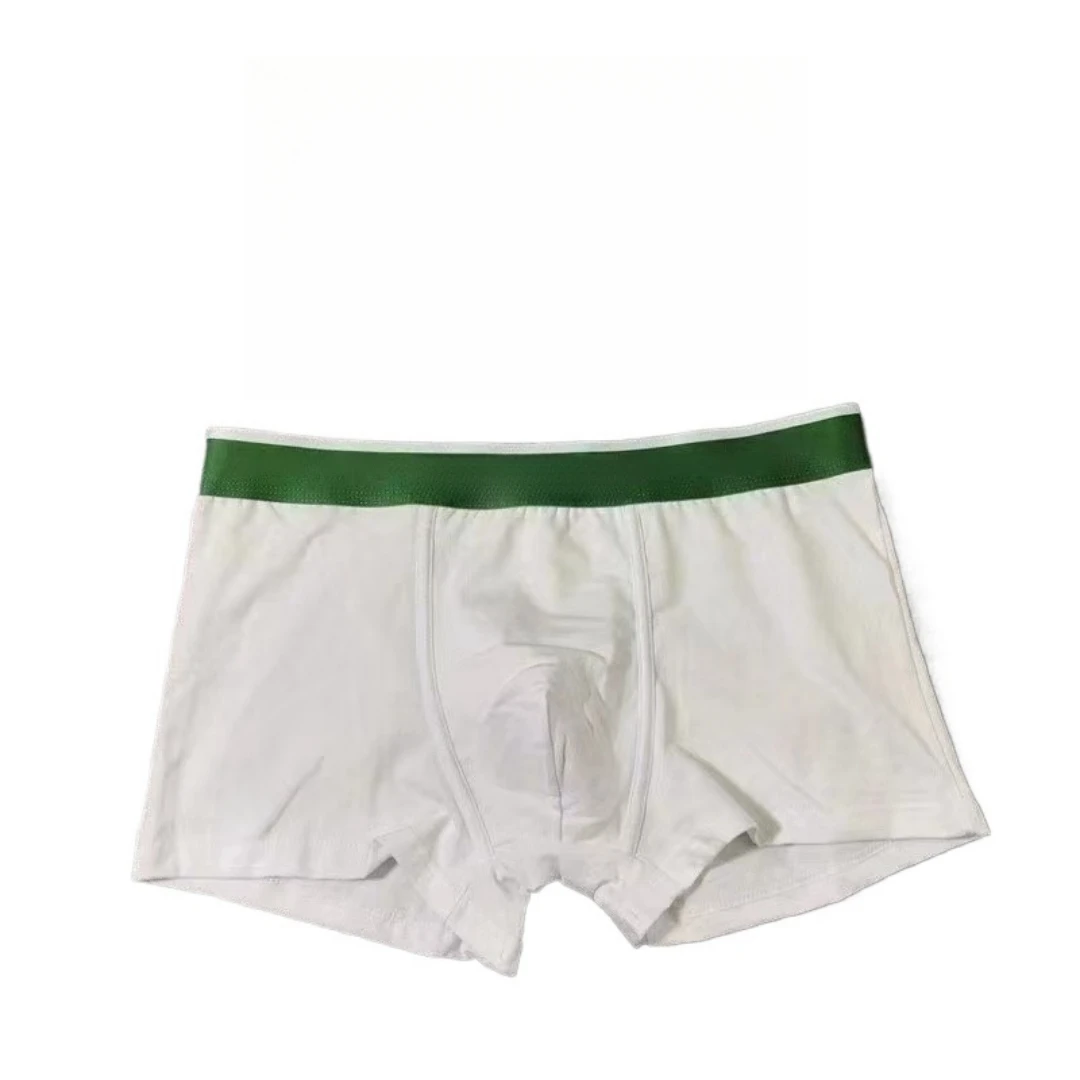 Shorts boxer de algodão com logotipo para homens, roupas íntimas respiráveis, cintura média, esportes masculinos, tendência fofa, M-2XL