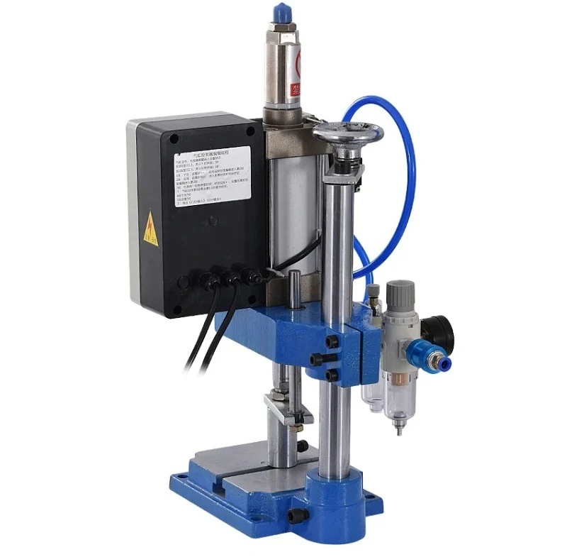 DT-63 Bench Pedal Pneumatic Press Small Adjustable Mechanical Press Pneumatic Machinery Punching Printing Machine 110V/220V