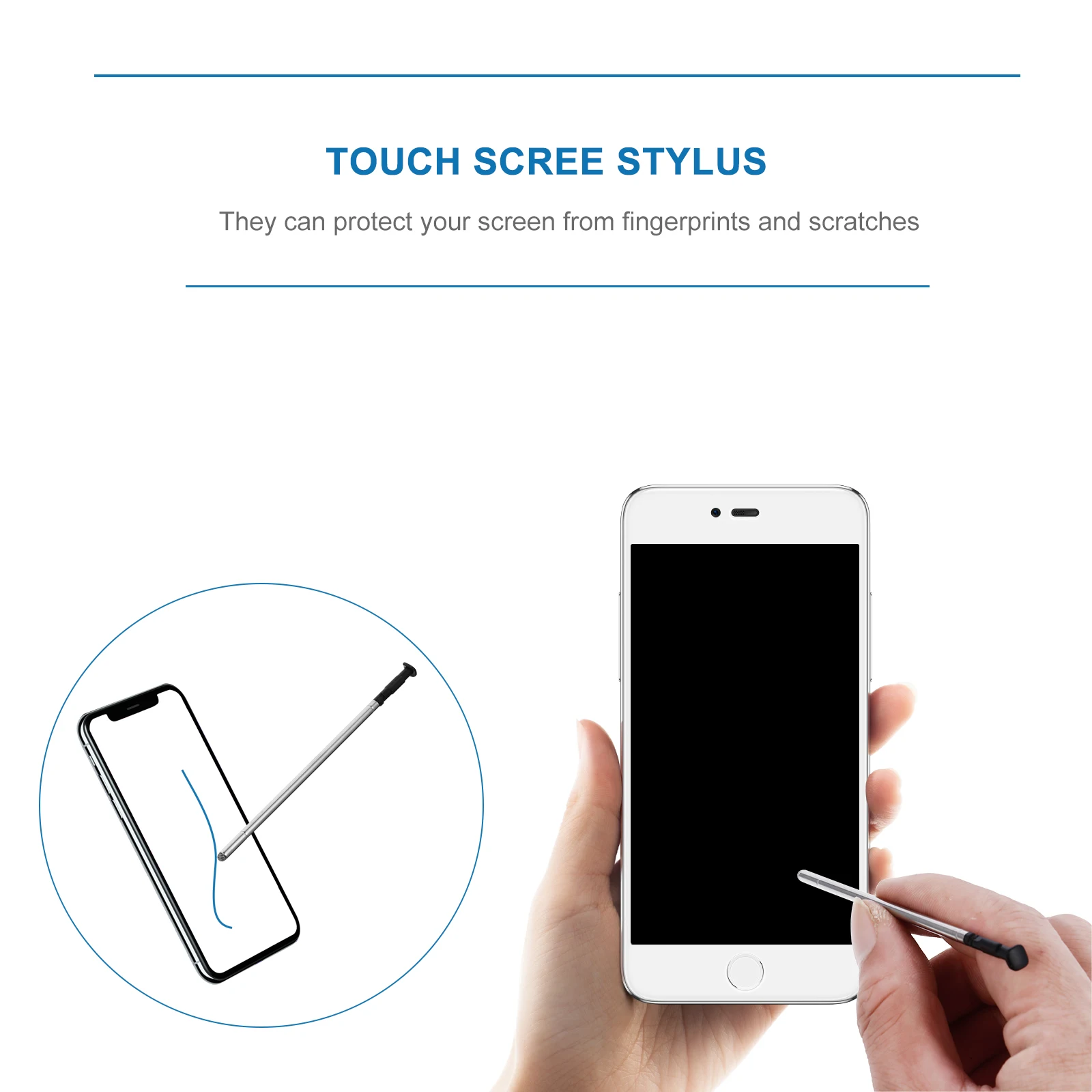 

2 Pcs Stylus Pens Touch Scree Precise Screen Capacitive Plastic Comfortable