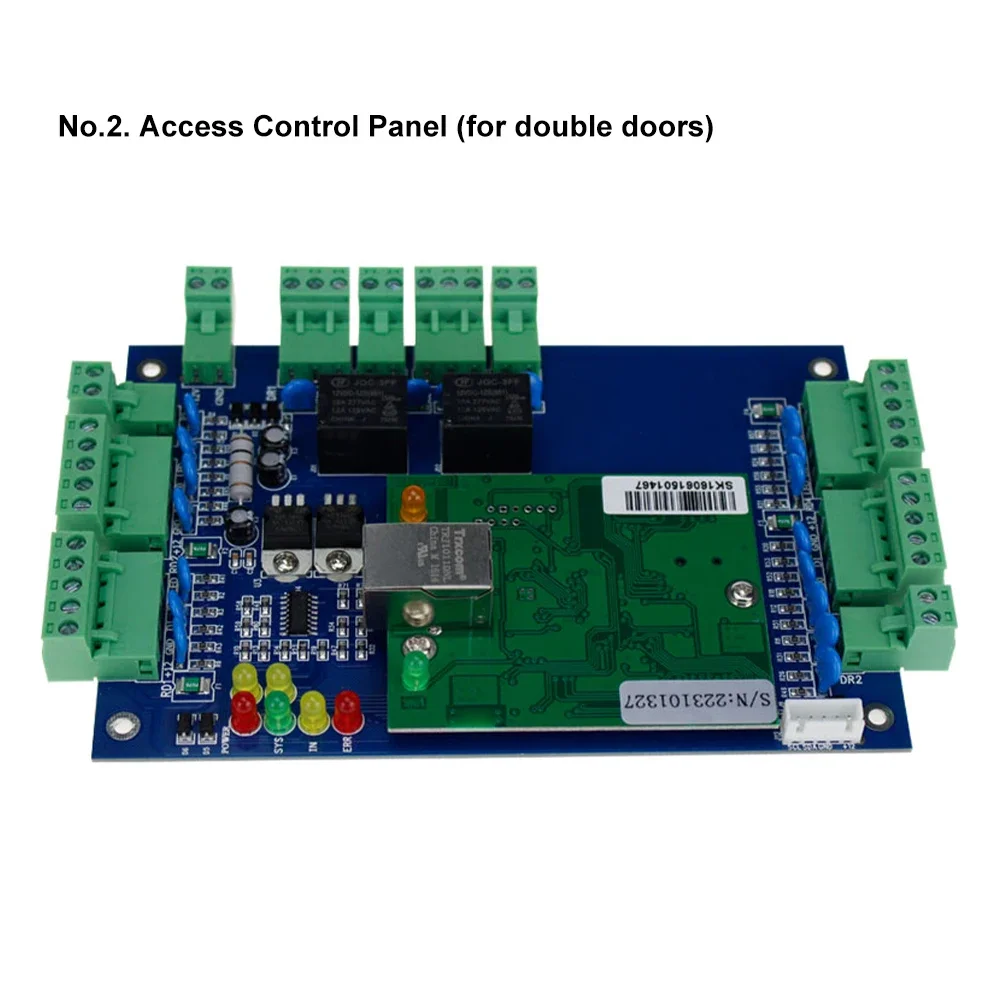 4-deurs toegangscontrolesysteem Core Control-componenten met 110V-240V voedingskast en TCP/IP netwerktoegangscontrolepaneel