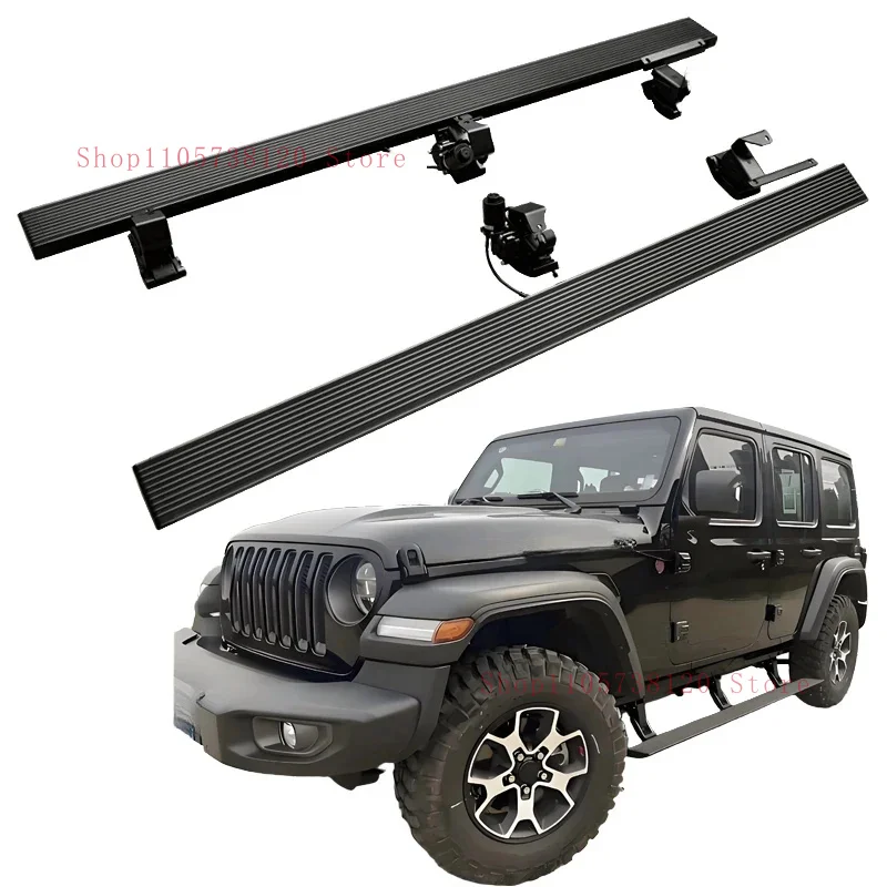 APP Controlled Aluminum Alloy Power Running Boards Automatic Retractle Side Steps Off-Road Pickup SUV