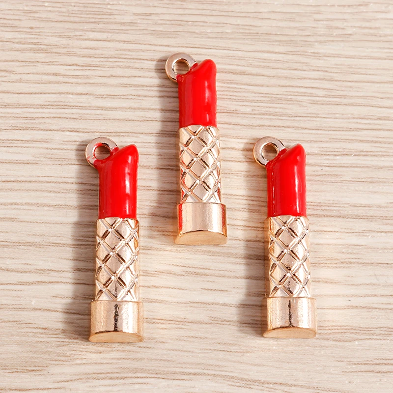 Tusember 10 Stück Niedliche Kristall-Lippen Handtaschen-Schuh-High-Heel-Anhänger für Halsketten Ohrringe Armbänder Bastelbedarf – Detail 7